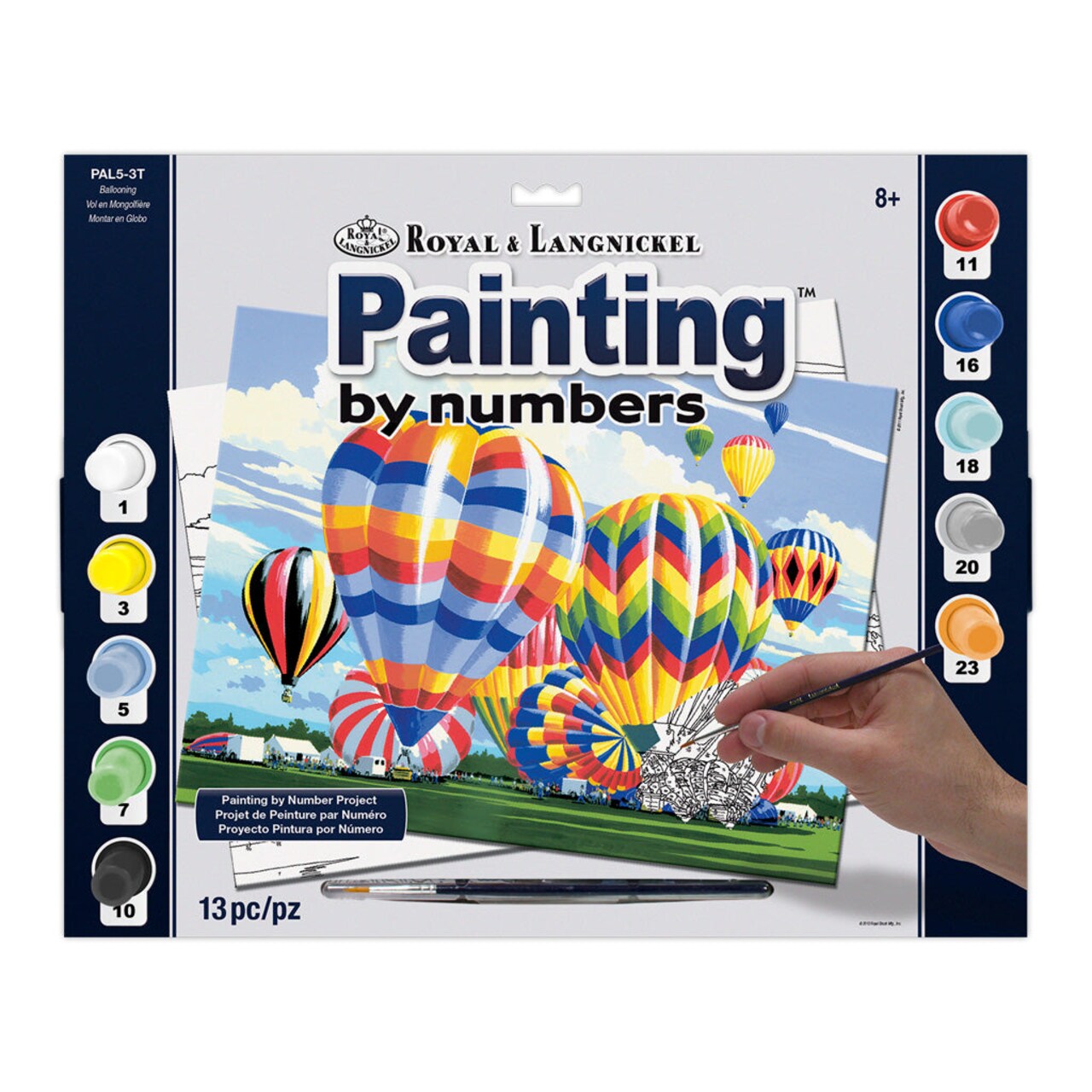 PAL5 | Painting by numbers™ 13pc 11.25" x 13.375" Ballooning Painting Project